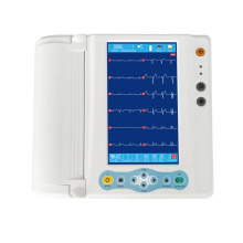 Equipamento do hospital médico Exibição digital portátil de 9 polegadas LCD 12 canal 12 Máquina de cardiógrafo de chumbo ECG MMC29